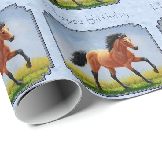 Buckskin Horning Light Blue Geschenkpapier (Rolleneckpunkt)