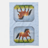 Buckskin Horning Light Blue Geschirrtuch (Vertikal)