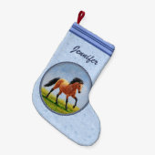 Buckskin Horning Light Blue Kleiner Weihnachtsstrumpf (Vorderansicht (hängend))
