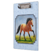 Buckskin Horning Light Blue Klemmbrett (Links)