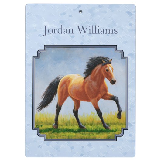 Buckskin Horning Light Blue Klemmbrett (Rückseite)