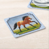 Buckskin Horning Light Blue Rechteckiger Pappuntersetzer (angewinkelt)