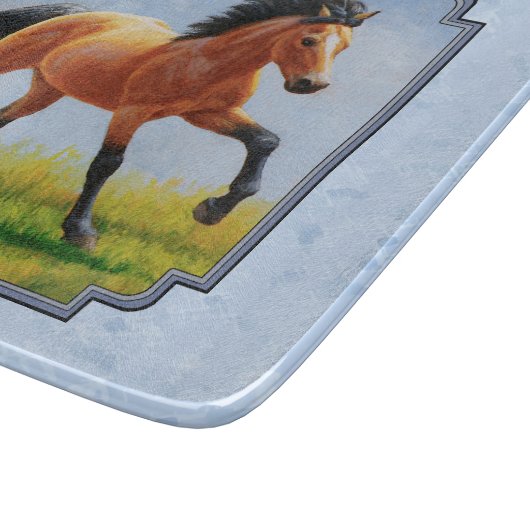 Buckskin Horning Light Blue Schneidebrett (Ecke)