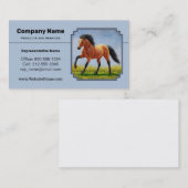 Buckskin Horning Light Blue Visitenkarte (Vorne/Hinten)