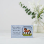 Buckskin Horning Light Blue Visitenkarte (Stehend Vorderseite)