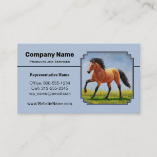 Buckskin Horning Light Blue Visitenkarte