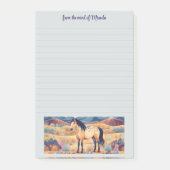 Buckskin Horse Girl Desert Personalisierter Slogan Post-it Klebezettel (Vorderseite)