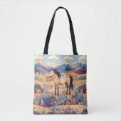 Buckskin Horse Girl Pony Cactus Tasche (Vorderseite)