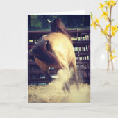 Buckskin kippt staubbelastete Jede Anlässe an Karte (Gelbe Blume)