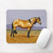 Buckskin Mustang Wild Horse Stallion Mousepad (Mit Mouse)