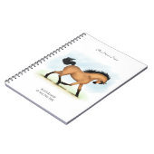 Buckskin Personalisiert Horse Owner's Journal Notizblock (Linke Seite)