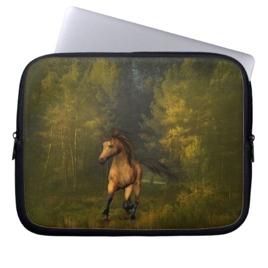 Buckskin Pferd im Forest Laptop Case (Vorderseite)