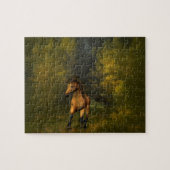 Buckskin Pferd im Waldpuzzle Puzzle (Horizontal)