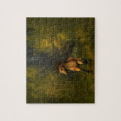 Buckskin Pferd im Waldpuzzle Puzzle (Vertikal)