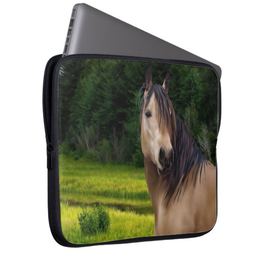 Buckskin Pferd Laptopschutzhülle (Vorne Rechts)