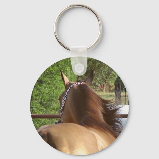 Buckskin Pferd Schlüsselanhänger (Vorderseite)