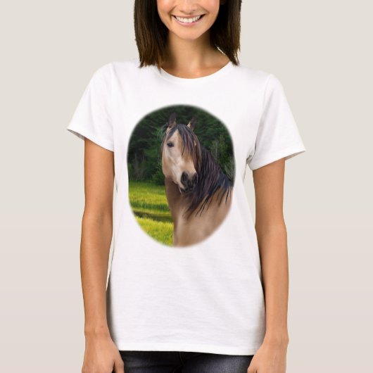 Buckskin Pferd T-Shirt (Vorderseite)