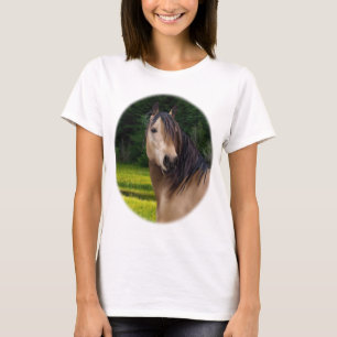 Buckskin-Pferd Western-Reitkunst Ranch Art T-Shirt