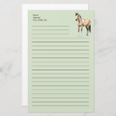 Buckskin Pinto Dun Paint Horse Staillion Briefpapier (Vorne/Hinten)