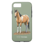 Buckskin Pinto Dun Paint Horse Staillion Case-Mate iPhone Hülle (Rückseite)