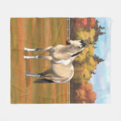 Buckskin Pinto Dun Paint Horse Staillion Fleecedecke (Vorderseite (Horizontal))