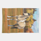 Buckskin Pinto Dun Paint Horse Staillion Geschirrtuch (Horizontal)