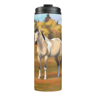 Buckskin Pinto Dun Paint Horse Staillion Thermosbecher