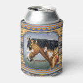 Buckskin Pinto Horse Südwestindisches Design Dosenkühler (Kanne Vorderseite)