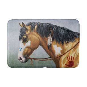 Buckskin Pinto Indianerpferd Badematte