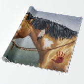 Buckskin Pinto Indianerpferd Geschenkpapier (Ungerollt)