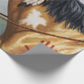 Buckskin Pinto Indianerpferd Geschenkpapier (Ecke)