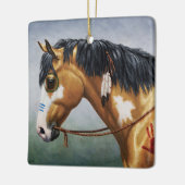 Buckskin Pinto Indianerpferd Keramikornament (Links)