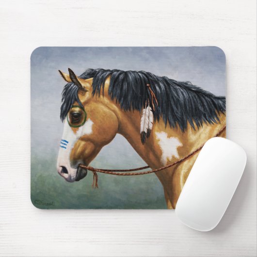 Buckskin Pinto Indianerpferd Mousepad (Mit Mouse)