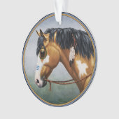 Buckskin Pinto Indianerpferd Ornament (Vorderseite)
