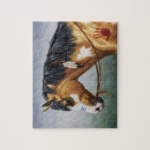 Buckskin Pinto Indianerpferd Puzzle (Vertikal)