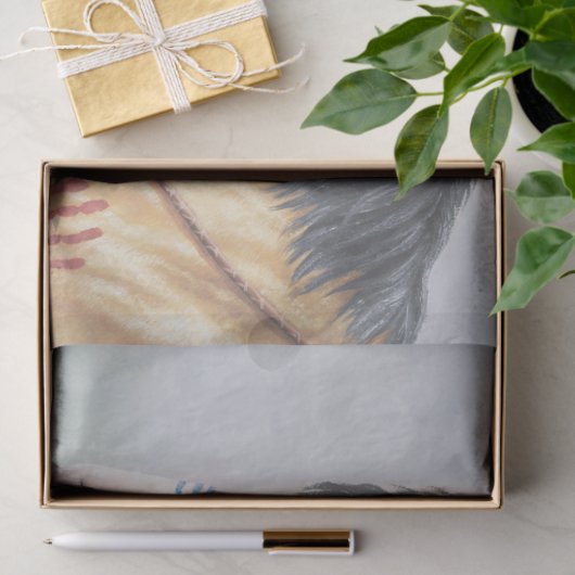 Buckskin Pinto Indianerpferd Seidenpapier (Geschenk)