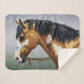 Buckskin Pinto Indianerpferd Sherpadecke (Vorderseite (Horizontal))