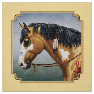 Buckskin Pinto Indianerpferd Stoff