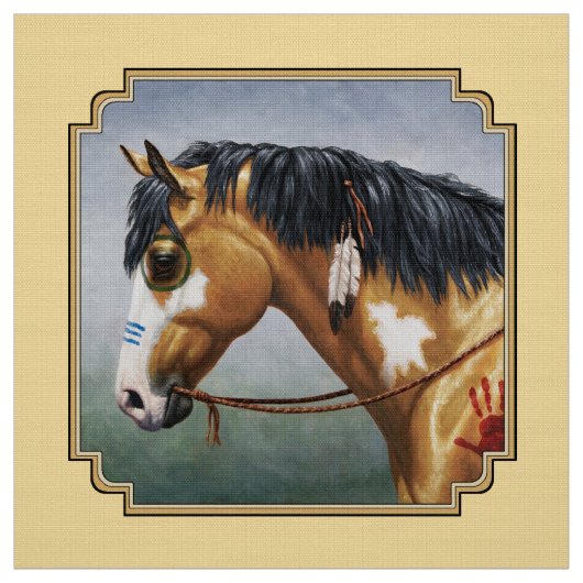 Buckskin Pinto Indianerpferd Stoff (Muster)