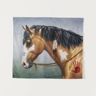 Buckskin Pinto Indianerpferd Wandteppich