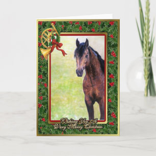 Buckskin Quarter Horse Blank Christmas Card Feiertagskarte