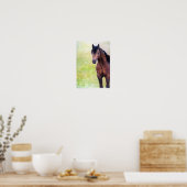 Buckskin Quarter Horse Halter Horse Portrait Poster (Küche)