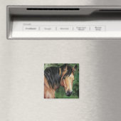 Buckskin Quarter Horse Mare Magnet (In Situ (Geschirrspüler))