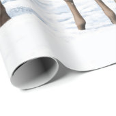 Buckskin Quarter Pferde im Schnee Geschenkpapier (Rolleneckpunkt)