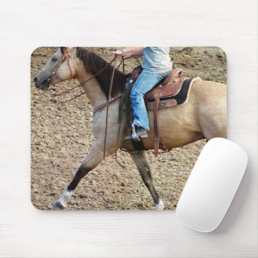 Buckskin Rodeo Horse Mousepad (Mit Mouse)