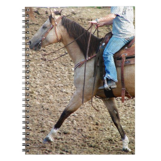 Buckskin Rodeo Horse Notizblock (Vorderseite)