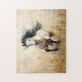 Buckskin Stallion galoppierend Puzzle (Vertikal)