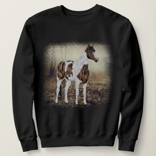 Buckskin Tobiano Paint Horse Sweatshirt (Design vorne)