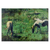 Buckskin und Pinto Grunge Schneidebrett (Vorderseite)