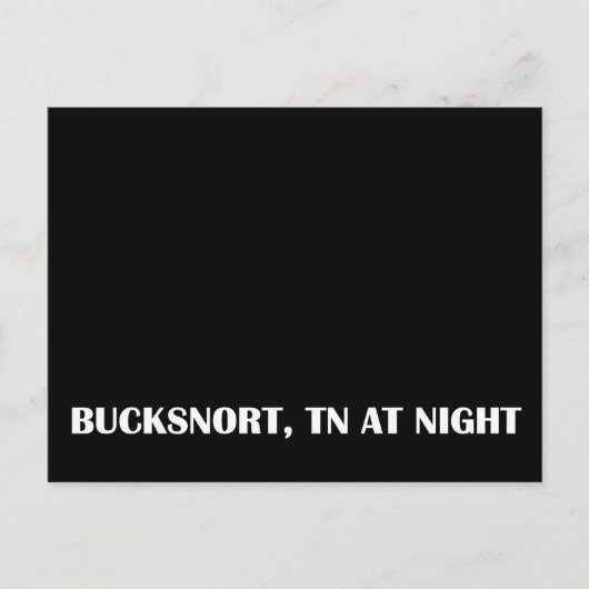 Bucksnort, Tennessee in der Nacht Postkarte (Vorderseite)